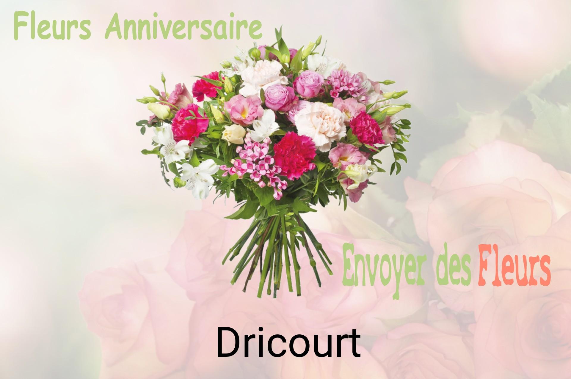 Bouquet de fleurs d’anniversaire livré à Dricourt